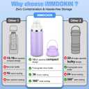 Compact Breast Milk Cooler Bottle, 12oz Portable Breastmilk Cooler with 2 Storage Bottles, 30H Cold Storage Breast Milk Chiller for Travel & Outdoor Use, Leakproof Reusable for Breastfeeding Moms