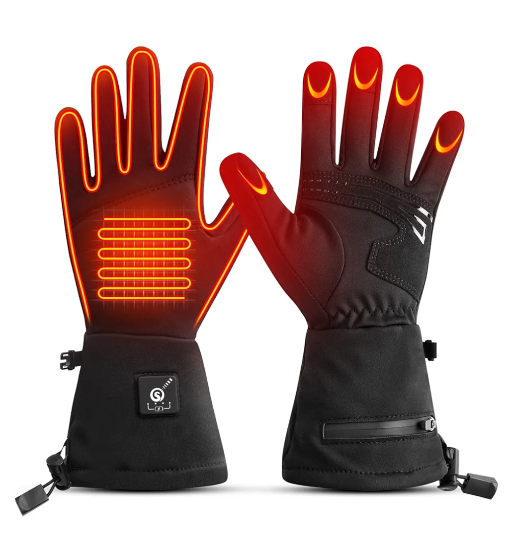 SAVIOR HEAT Heated Glove Liners for Men Women, Rechargeable Battery Electric Heated Gloves, Winter Warm Thin Liners for Skiing, Snowboarding, Hiking, Cycling, Hand Warmers(M/L)