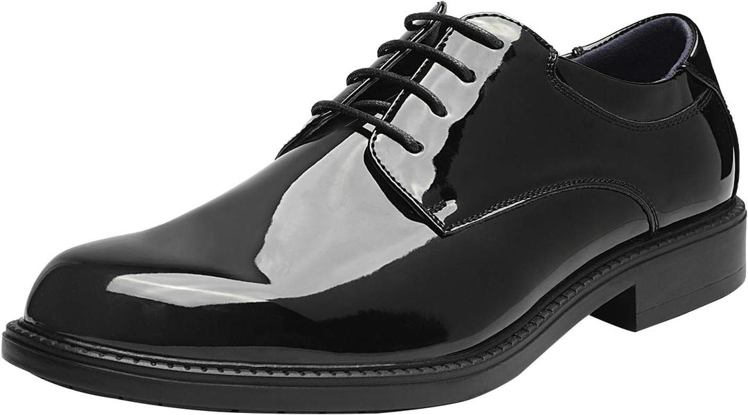 Bruno Marc Men's Oxfords (12, Black Pat)