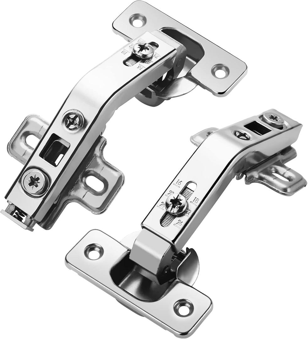 2 Pack 1 Pairs 135° Lazy Susan Hinge, Full Overlay Concealed for Corner Kitchen Cabinet Replacement Hardware, Cupboard Folded, Folden Door
