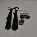 Kavoc Halloween Agent Costume Set Include Sunglasses Zip Tie ID Badge Prop and Fake Earpiece for Alien Party Dress Up