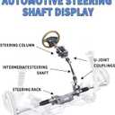 13/16" 36 Spline X 3/4" Round Single Steering Shaft Universal U Joint Coupling Chrome 3-1/4" Overall Length