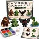 YADUO Tiny 3D Beaded Animal DIY Kit, Easy DIY Beading Embroidery Kit with 4 Cute Designs, Cute Bird & Animal Beading Craft Set, Handmade Bead Art Mosaic Kit for Adults,Beginners (Mysterious)
