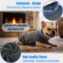 Winter Warm Turtleneck Fleece Vest Dog Sweater, Soft & Snug-Fit Puppy Coat for Medium Dogs with Back-Zipper, Thermal Doggie Vests Sweatshirt, Lightweight Pet Clothes for Beagle Cavapoo Girl(Gray, M)