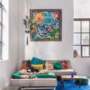 3D Succulent Puzzles for Adults 1000 Pieces Nature Plant Puzzle, Colorful Paper Cut Art Jigsaw Puzzles, Beautiful Botanical Houseplant Puzzle