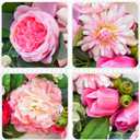 24 Inch Spring Summer Wreaths for Front Door, Summer Wreath with Luxury Dahlias, Peony, Tulips & Roses Floral Wreaths with Greenery Farmhouse Seasonal Spring Door Wreath for Indoor Outdoor Home Decor