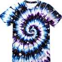 Kids Tie Dye Shirt Size 6-18 Children Hippies Senior Short Sleeve Tees Tie-Dye T Shirt for Boys Girls (9-11 Years, Galaxy)