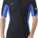 Hevto Men Wetsuit Shorty 2mm Neoprene Short Wet Suit for Surfing Diving Swimming Snorkeling Paddle Boarding (Black, M)