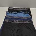 PUMA Men's 4 Pack Active Stretch Boxer Briefs (Medium, Black/Grey)