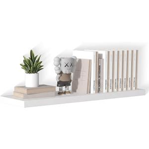 40 Inch Floating Shelf 1 Pack Large Floating Shelves for Wall No Drilling Accessories Included Deep Wall Shelves for Living Room Kitchen Farmhouse 40" W x 12" D x 1.2" White