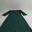 Allegra K Women's 3/4 Sleeve Dresses V Neck Elegant A-Line Work Business Formal Midi Dress with Pockets, Size XL 