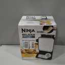 Ninja Belgian Waffle Maker Pro, 5 Shade Settings, Black/Silver, BW1001 Vertical design, Never Stick coating, Precision-pour cup, Recipe guide, Dishwasher-safe parts
