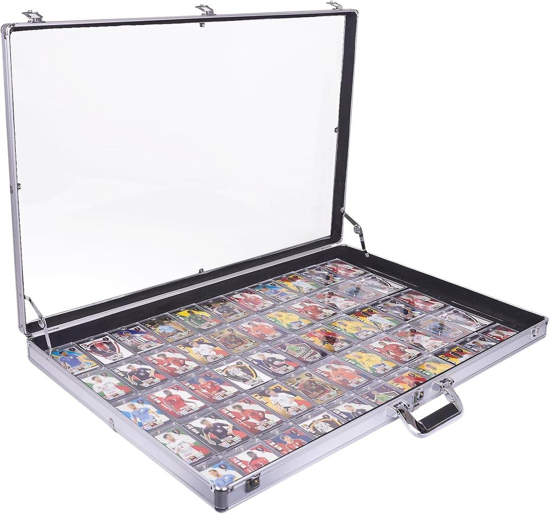 34"x22" Aluminum Card Display Case with Lock,Portable Trade Show Display Case-Sliver,for Sports Card,Jewelry Craft Collector Shows,Collectible Cards 34"x22" Aluminum Card Display Case with Lock,Portable Trade Show Display Case-Sliver,for Sports Card,Jewelry Craft Collector Shows,Collectible Cards