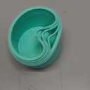 Silicone Mini Round Cake Molds, 4 Inch, Green, Set of 6