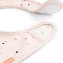 Done by Deer Bibs with Velcro Closure - 2 Pack Waterproof Bibs with Food Catcher Pocket, Soft and Durable, Easy to Clean (Powder)