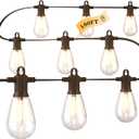 100FT LED Outdoor String Lights with 30 Shatterproof Edison Bulbs, 2700K Commercial Grade IP65 Waterproof Patio Lights, Heavy Duty Outside Hanging Lights for Backyard, Balcony, Garden, Porch