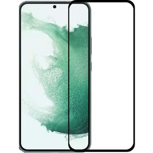 [2 Pack Tempered Glass Screen Protector Frontier Protective Protector for Samsung Galaxy S22 2022 Black with Fingerprint Sensor