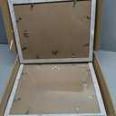 iRahmen 11x14 Picture Frame Set of 4 with Tempered Glass, Smoke Gray Frame Display 8x10 Pictures with Mat or 11 x 14 Without Mat, Wood Rustic Photo Frames for Horizontal or Vertical Wall Mounting