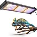 Dimmable LED Reptile UVB Lamp, 8000 Hours UVB Duration for Much Longer Lifespan, Adjustable 4/8/12-Hour Cycles, Suitable for Lizard and Chameleon, 12W, L Size