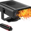 200W Car Heater,12V Portable Car Heater that Plugs Into Cigarette Lighter Electric Car Heater Defroster, 2 in 1 Heating & Cooling Fast Heating Defrost Defogger with Plug in Cigarette Lighter (Black)