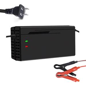 24V/29.2V 10A Lifepo4 Charger 110V 120V with Cooling Fan Lithium Battery Charger Multiple Protection Functions for 24V Lifepo4 Battery