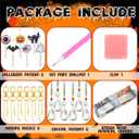 Tradder 6 Pcs Halloween Crafts for Adults Halloween Rhinestone Painting Ghost Wind Chimes Diamond Art Chimes 5d Resin Diamond Bell DIY Rhinestone Ornament for Indoor Outdoor Garden Decor