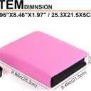 GEAoffice 6x8 inch Jumbo Card Binder Compatible with Jumbo Cards, Holds 80 Jumbo Cards, 1 Pocket Trading Card Album Folder with 40 Jumbo Card Sleeves Fit Oversize Big TCG Cards - XL Pink