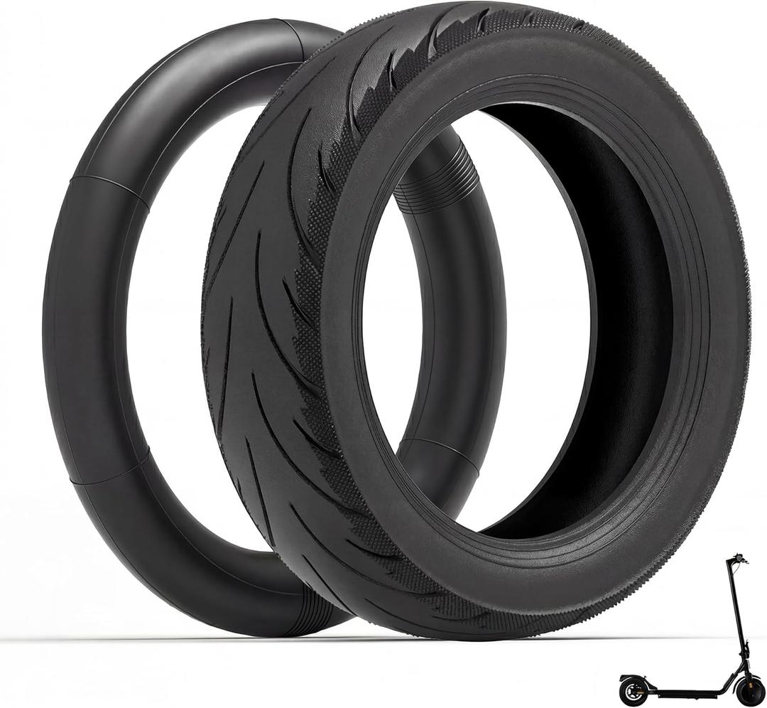 10x2.5" E-Scooter Tire. 60/70-6.5 Scooter Inner and Outer Tire Sets. Replacement Wheels for Ninebot G30 Max/ G30 G30D/ G30LP Mobility Electric Scooters