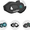 FreedConn Motorcycle Bluetooth Headset T-MAXS Pro Motorcycle Communication Systems 6 Riders 1000M Group Helmet Intercom with Music Sharing FM Radio CVC Noise Cancellation Accessories (Black)