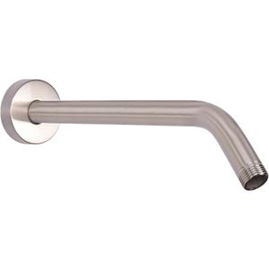Shower Arm with Flange and Teflon Tape, Wall Mounted Shower Pipe 304 Stainless Steel Extension Arm for Fixed Shower Head & Handheld (12 Inches, Brushed Nickel)