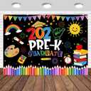 2026 Prek Graduate Backdrop 7x5ft Kindergarten Graduation Class of 2026 Congrats Grad Decorations Kids Child Graduation Photography Background Prek Graduate Party Banner Photo Studio Props