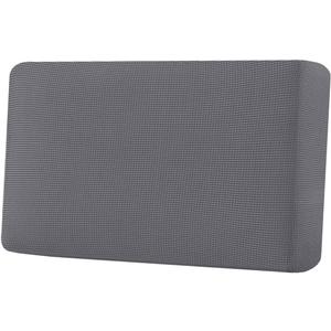 H.VERSAILTEX Super Stretch Individual Seat Cushion Covers Sofa Covers Couch Cushion Covers Slipcover Sets Thick Jacquard Textured Twill Fabric (1 Piece Loveseat Cushion Cover, Grey)