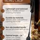 Riding Crop for Horses 17", Horse Crop for Training, Equestrian Sport Accessory, Black