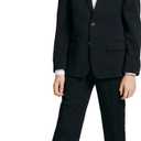 Calvin Klein Boys' 2-piece Formal Suit Set, Single Breasted Jacket & Straight Leg Dress Pants (Black, S)