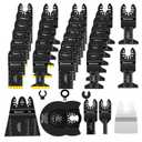 35PCS Multitool Blades Metal Cuts, Quick Release Oscillating Tool Blades for Metal Wood Nails Drywall Cutting, DIY and Pro Saw Blades Set Compatible with Dewalt Milwaukee Ryobi Dremel
