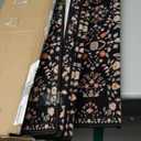 RORA Bullnose Carpet Stair Treads Non-Slip Stair Treads for Wooden Steps,Washable Stair Carpet,Floral Stair Rugs,Runner Indoor Stair Mats for Pets Elder,14pcs,29.5 ''x9.5 x1.5 '',Black