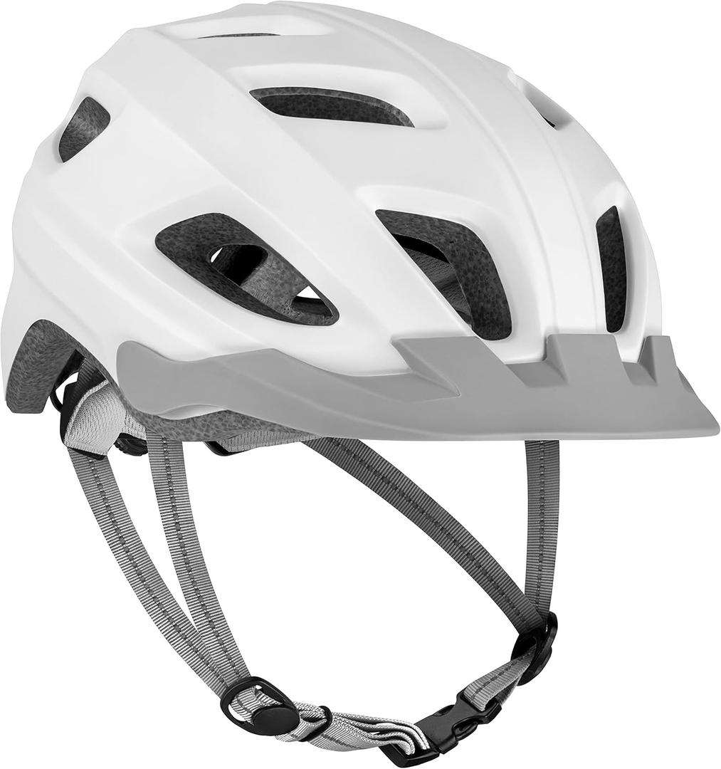 Retrospec Lennon Adult Bike Helmet with LED Safety Light Adjustable Dial & Removable Visor - Adjustable Bicycle Cycling Helmet for Men & Women, One Size