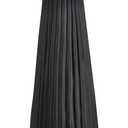 Jai Black Wood Side Table  15.25 Round End Table  Modern Ribbed Accent Table for Living Room, Bedroom, Bedside Storage  Contemporary Mango Wood Small Space Furniture