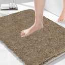Brown Bathroom Rugs 45.6"x29.9"Extra Soft Absorbent Thick Shaggy Bath Rugs, Non Slip Quick Dry Bath Mat, Machine Washable Bath Rugs for Bathroom, Microfiber Rugs for Shower Bathtubs
