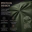CozyLux Twin XL Comforter Set Olive Green, 5 Pieces Pintuck Bed in a Bag