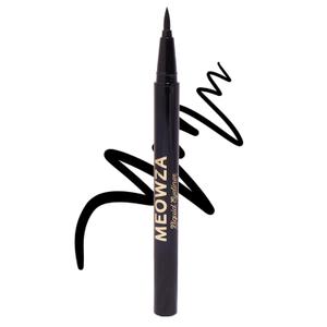 Winky Lux Meowza Liquid Eyeliner - Long Lasting Smudge Resistant Formula, Felt Tip Precision Applicator, True Black Eyeliner