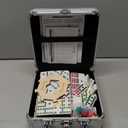 Queensell Mexican Train Dominoes Set with Wooden Hub, Domino Tile Board Games - Double 12 Dominos Set for Family Game Night for Adults and Kids Ages 8 and up (Double 12)