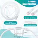 10 Pack 7Ft Adult Oxygen Nasal Cannula with 10 PCS Tube Connector, Soft Oxygen Tubing for Adult, Cannula Nasal Tubing with Soft Curved Nose Piece, High Flow Lightweight Tube