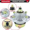3 Pack AM144377 Spindle Assembly Kit for John Deere 48" 54" Decks | Includes 3xAM124498 Spindle+3xM131814 Spindle Pulley+3xUC22009 Blade for John Deere X320 X500 X300 X534 GX255 GX345 X530 Deck