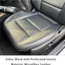 Priprilod Black Microfiber Leather Driver & Passenger Side Bottom & Top Lean Back Replacement Cover Compatible with Mercedes Benz C250 C250 C350 2008 2009 2010 2011 2012 2013 2014 2015