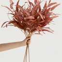 Ling's moment Artificial Plants Salix Leaves Branches,4Pcs 17.5" Tall Red Fake Willow Greenery Filler Decor w/Stems, Lifelike Texture Plant Decor for Wedding Bouquets/Table Centerpieces, Room/Office