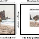 Americanflat 20x20 Picture Frame with Polished Plexiglass - Use as 8x10 Frame with Mat or Display 20x20 Photo Without Mat - Streamline Collection - Thin Border Square Frames for Wall Display - Black
