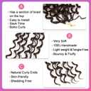 8Packs Curly Crochet Hair Boho Ocean Wave Crochet Hair 18Inch Pre Looped Crochet Hair for Black Women Pre Twisted Bench Curl Crotchet Hair(4#, 18inch)