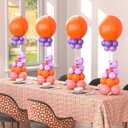 4 Pack Clear Acrylic Table Balloon Stand Kit, 23.6 Inch Tabletop Balloons Centerpiece Stand with Base, Balloon Stick Holder for Wedding, Baby Shower, Birthday Party Decoration