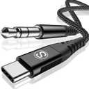 USB Type C to 3.5mm Audio Aux Cable 4ft for iPhone 16 USB C to 3.5mm Car Stereo Speaker Aux Cord for iPhone 16 15 Pro Max Plus MacBook iPad Pro,Samsung Galaxy S25 S24 S23 S22 S21 S20 Note Pixel Moto